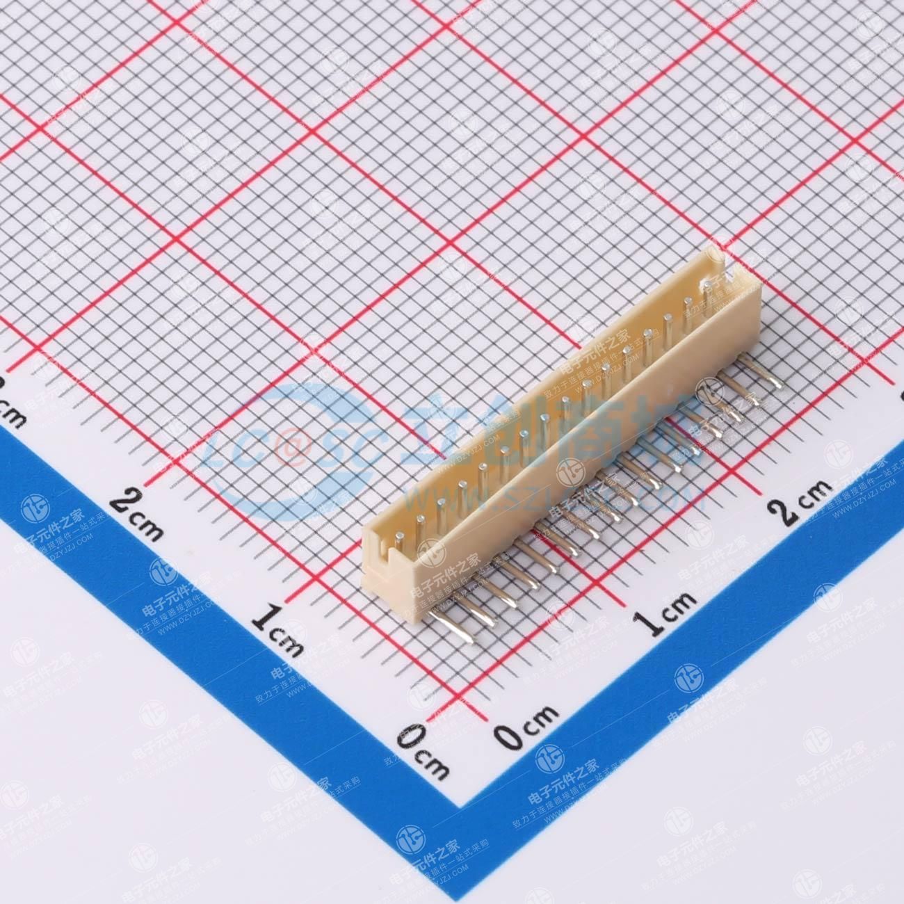 米色 1x16P 间距:1.5mm 弯插 系列:ZH