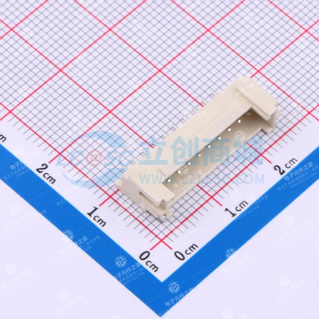 米色 1x10P 间距:2mm 卧贴 系列:HY