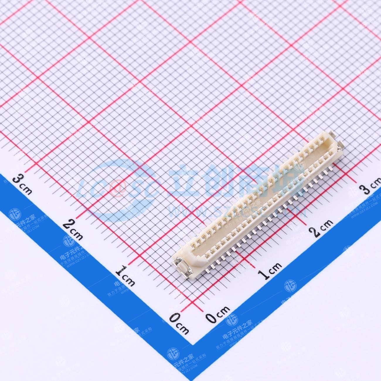 PIN:51P 间距:1mm 立贴