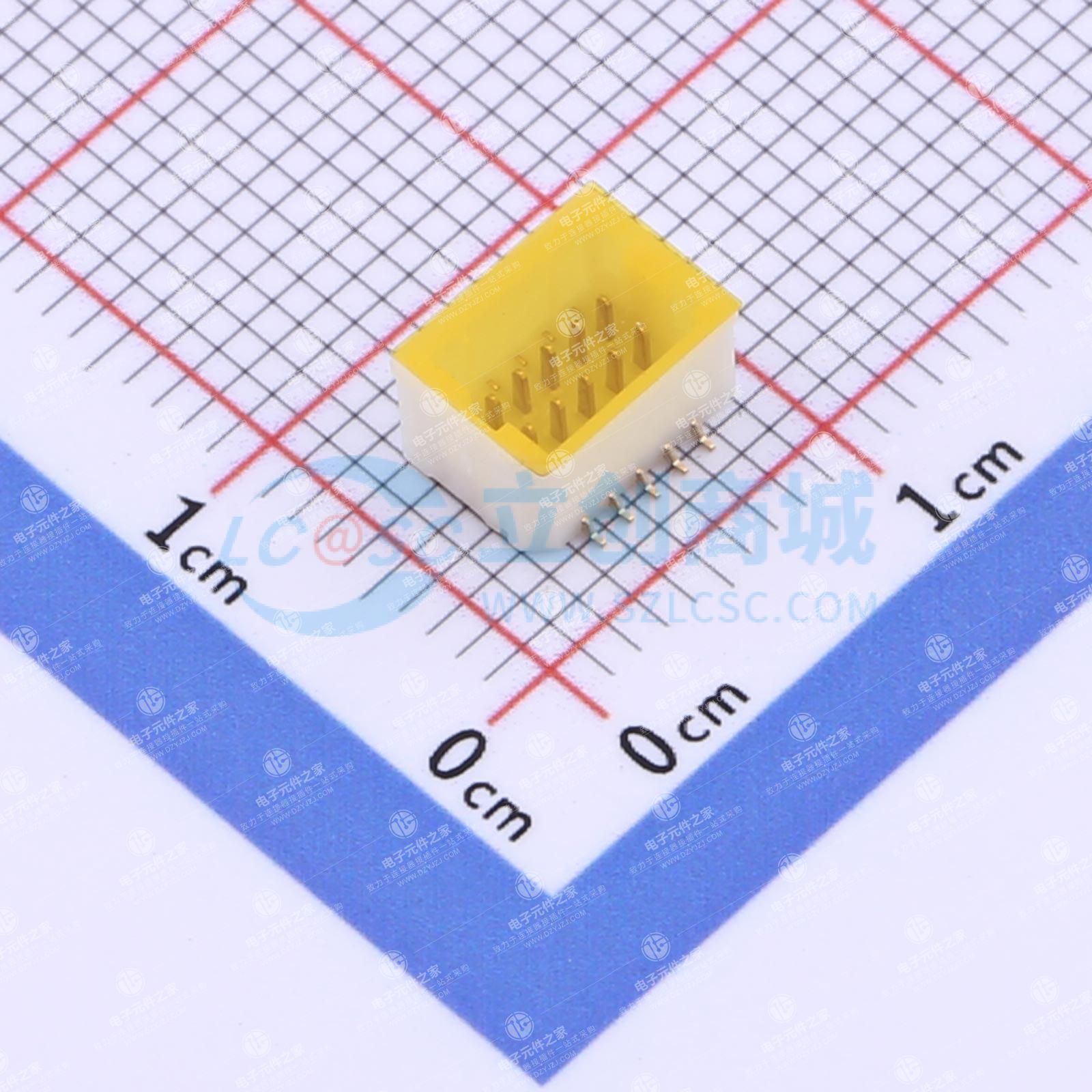 2x5P 间距:1mm 立贴 系列:SHD