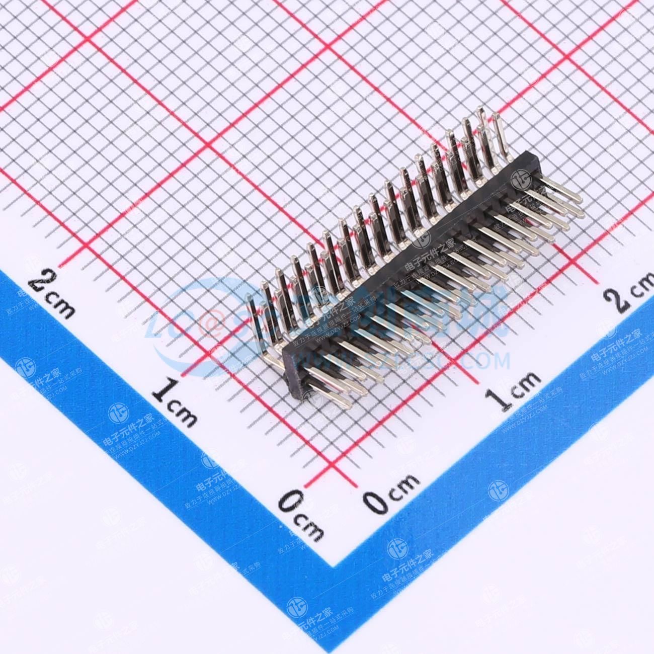 2x16P 间距:1.27mm 方针 弯插