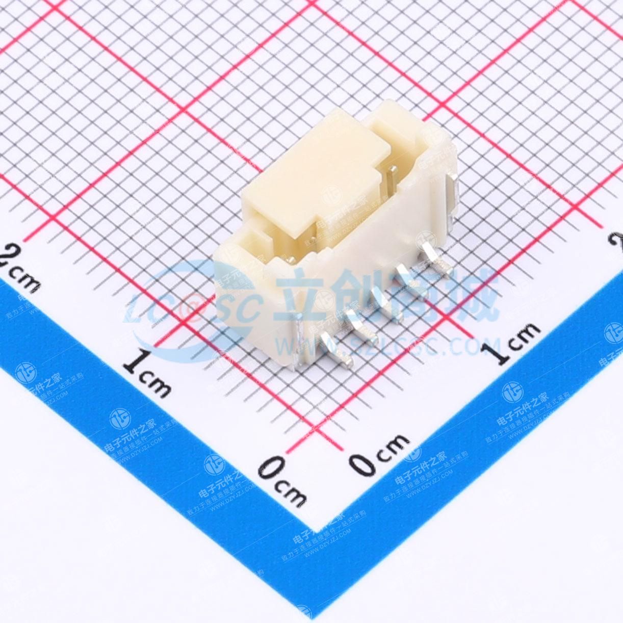 1x5P 间距:2mm 立贴 系列:PA