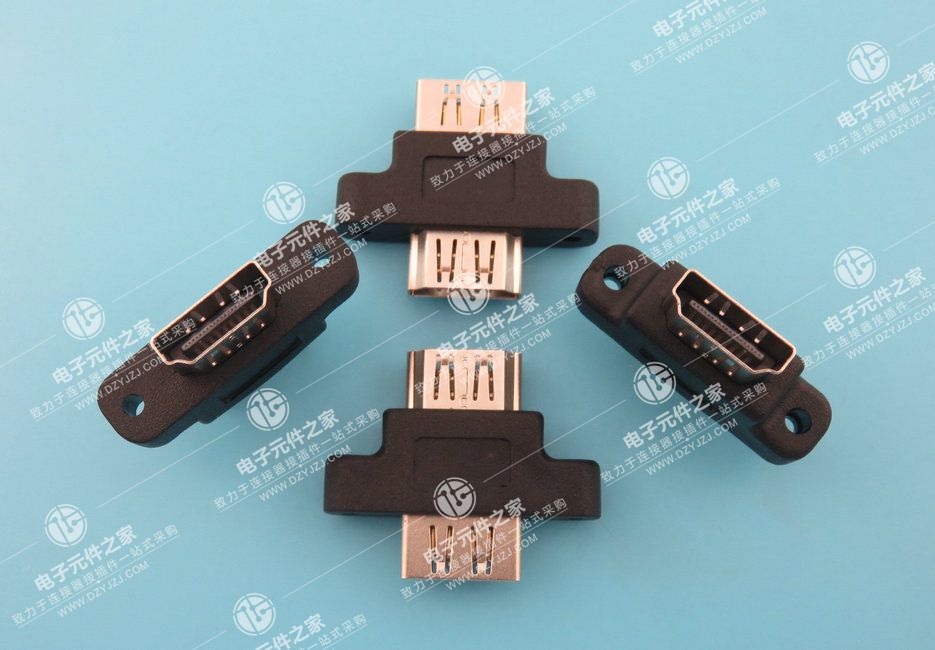 HDMI 母转母 180°外露带耳款
