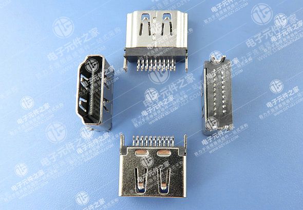 HDMI A TYPE 母座夹板1.2弯针