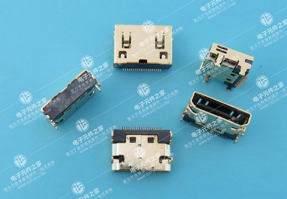 HDMI C TYPE 四脚DIP短脚0.75 无柱
