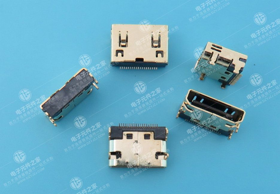 HDMI C TYPE 四脚DIP短脚0.75 无柱