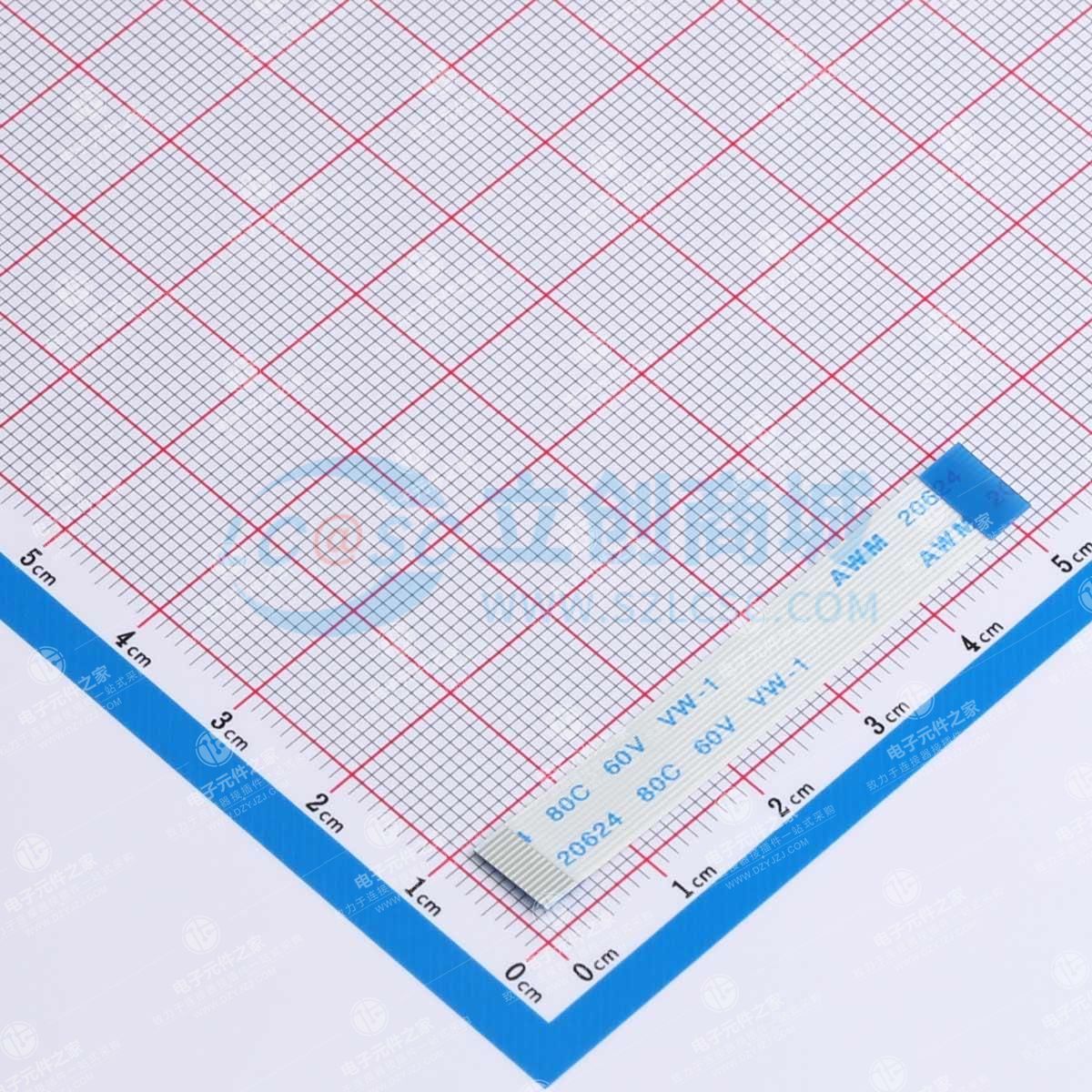FFC排线 0.5mm 14P 总长 50mm 反向