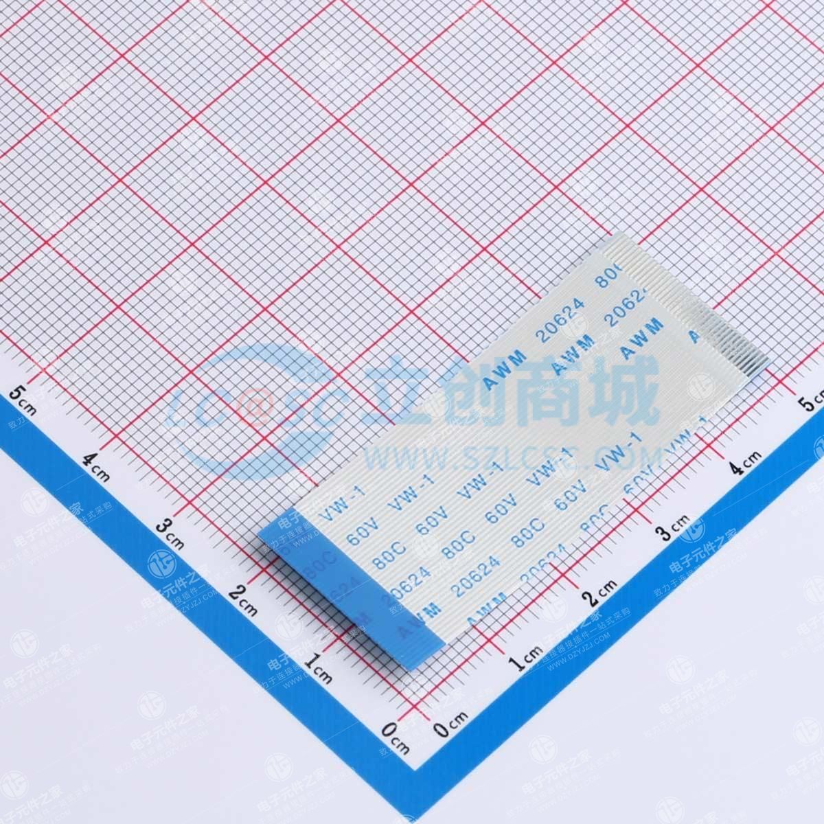 FFC排线 0.5mm 40P 总长 50mm 反向
