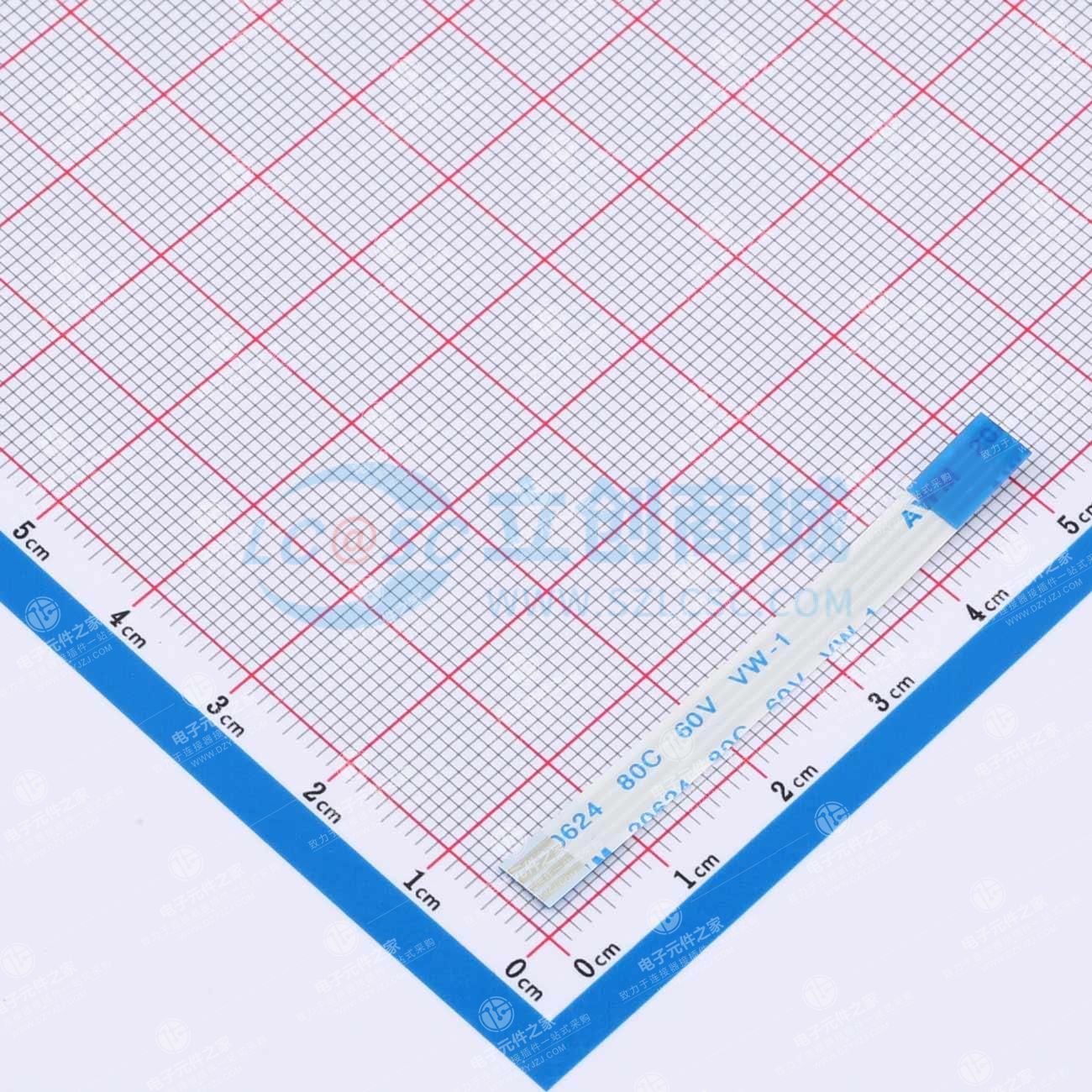 FFC排线 1.0mm 4P 总长 50mm 反向