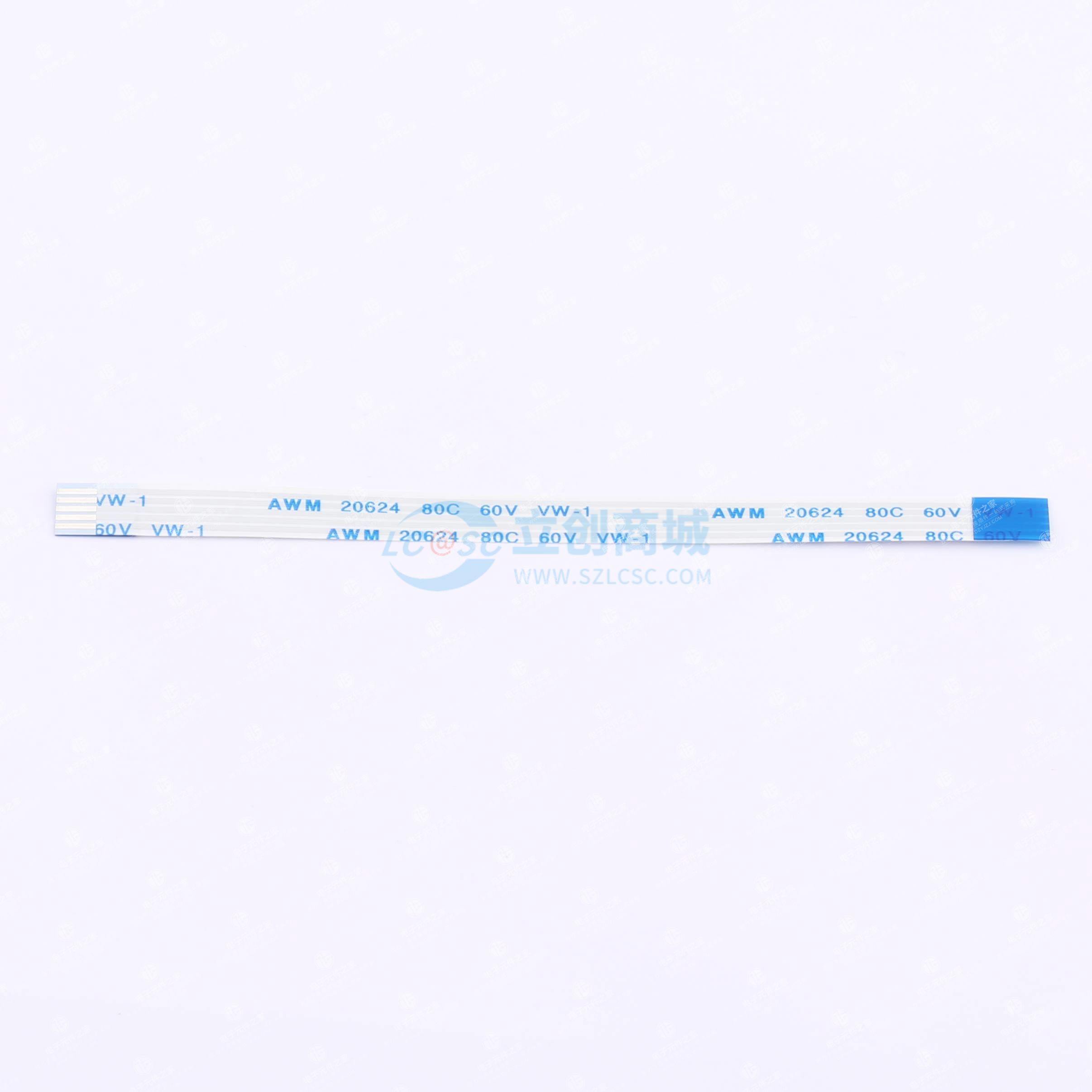 FFC排线 1.0mm 5P 总长 100mm 反向
