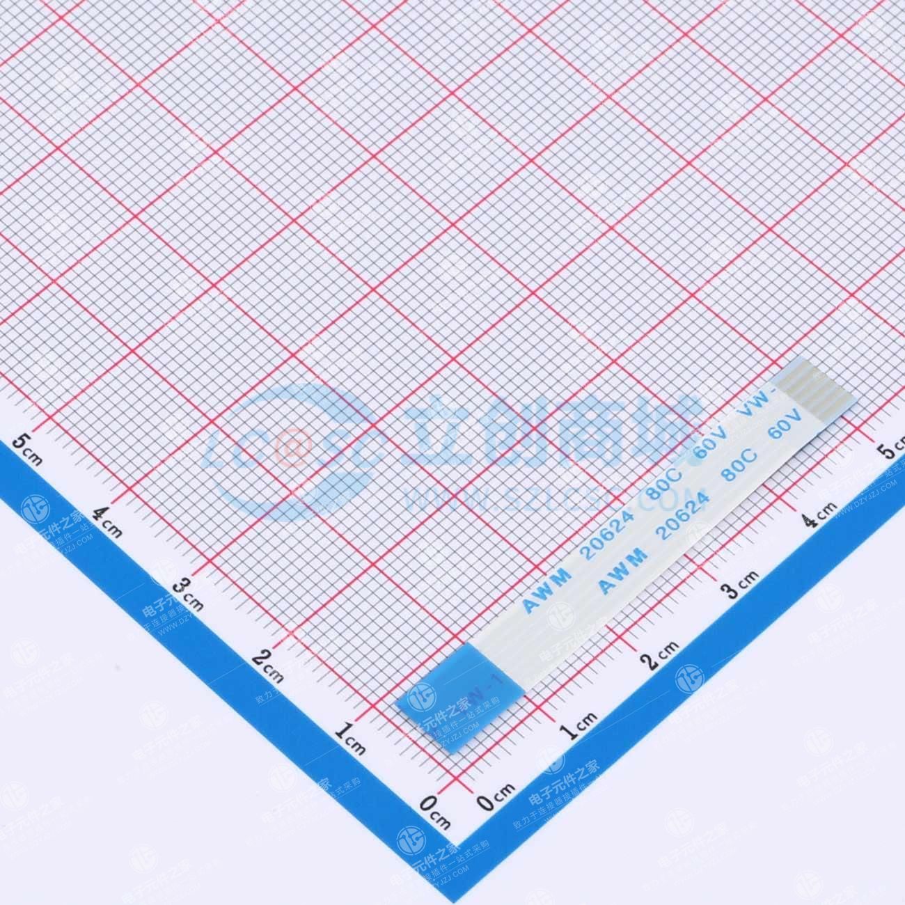 FFC排线 1.0mm 6P 总长 50mm 反向