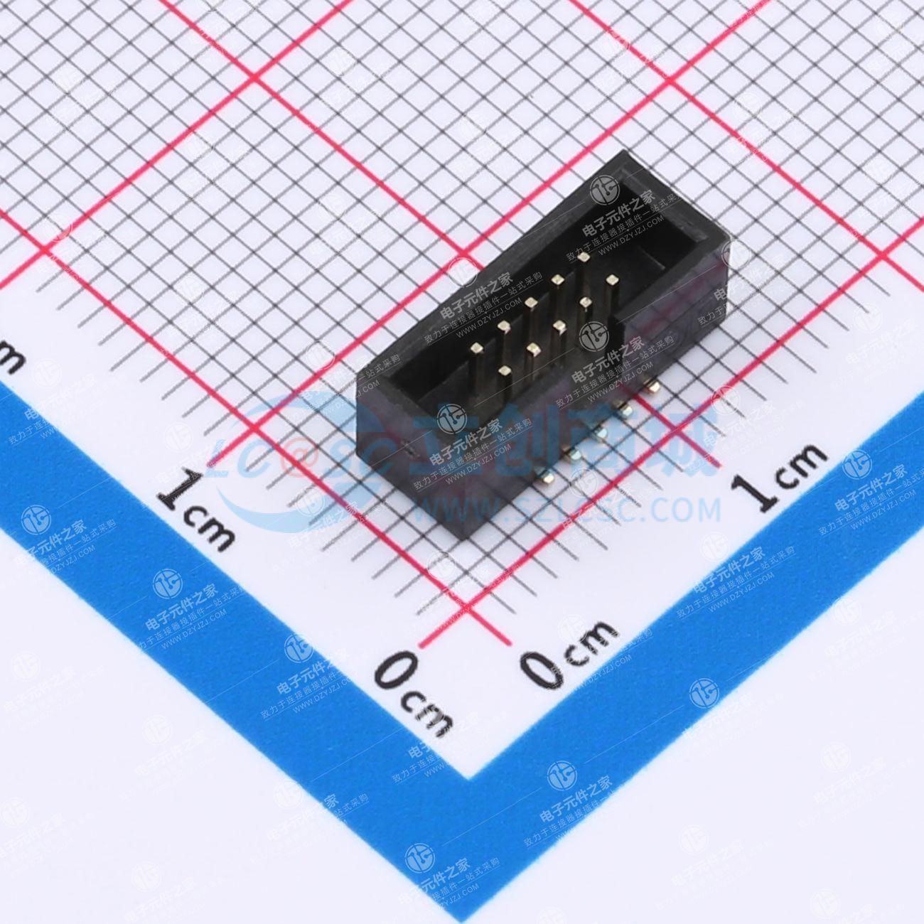 间距:1.27 mm 2x5P 立贴