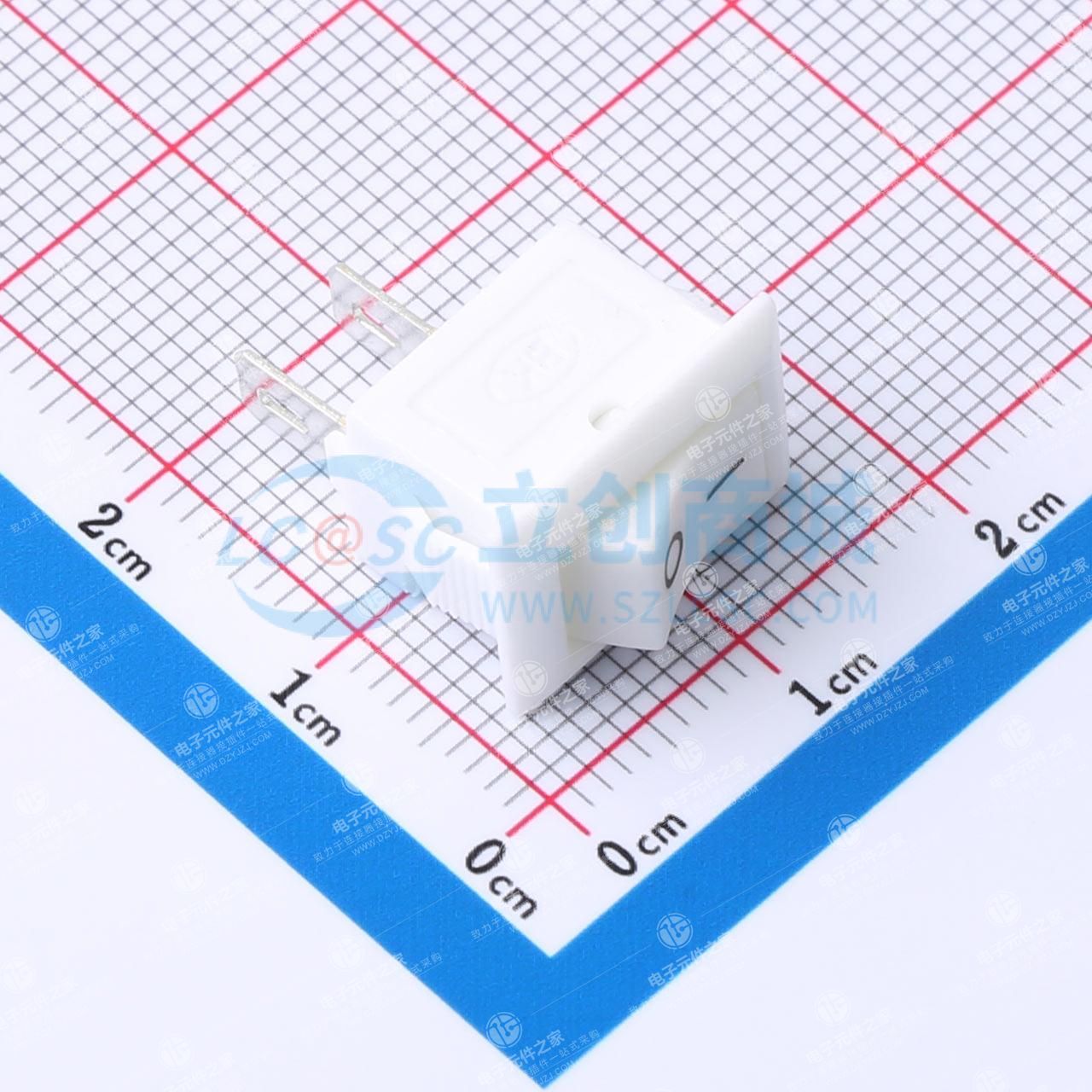 10.5*15mm 两脚两档跷板开关 白色
