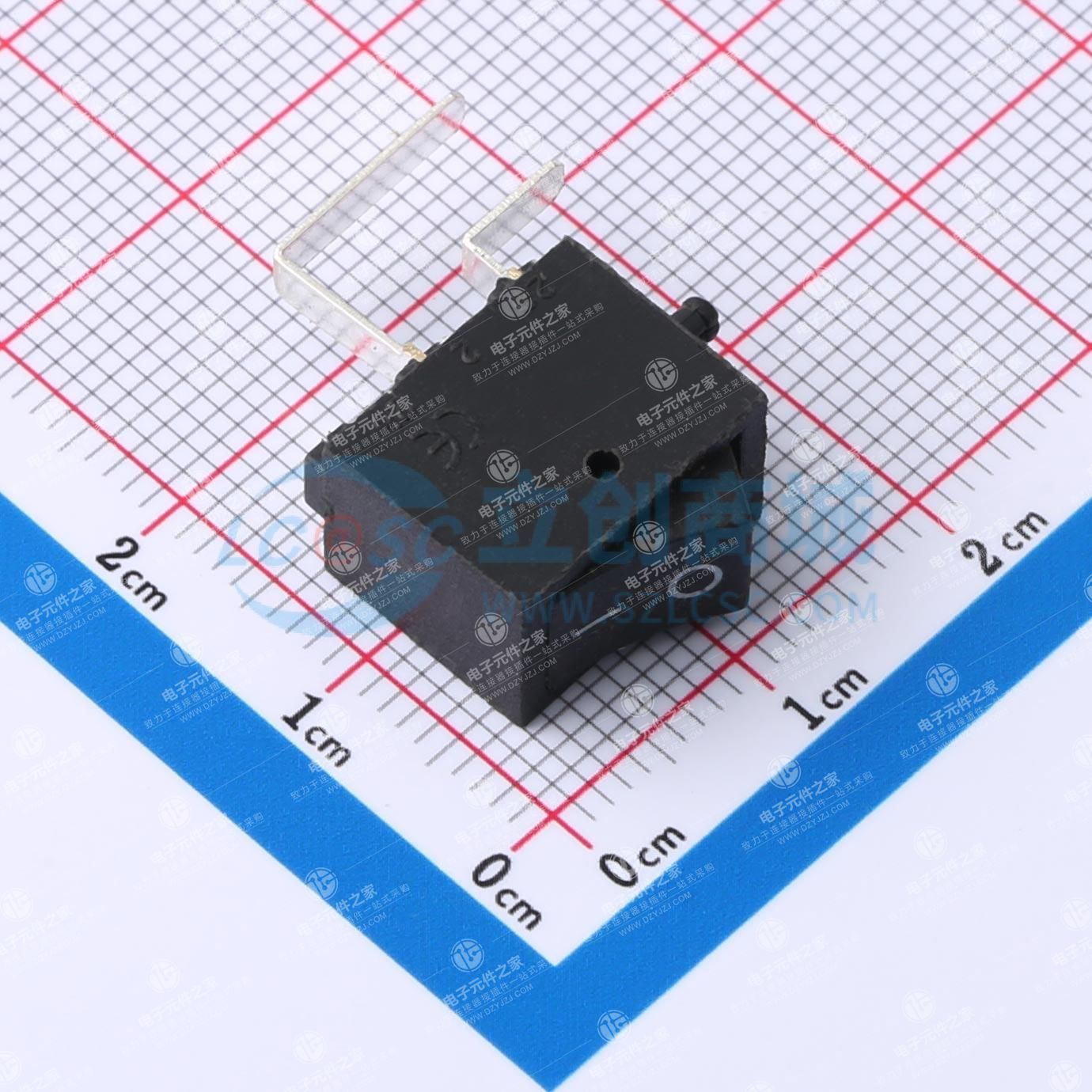 8.5*13.5mm 两脚两档跷板开关 弯脚黑色