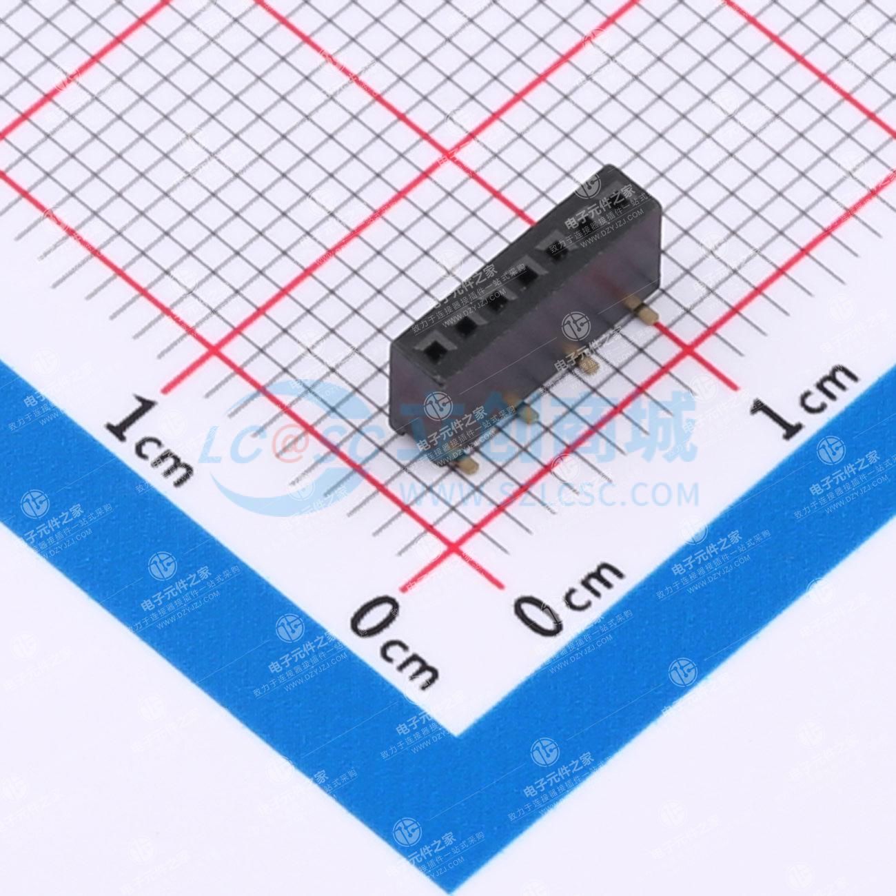 1x7P 间距:1.27mm 立贴