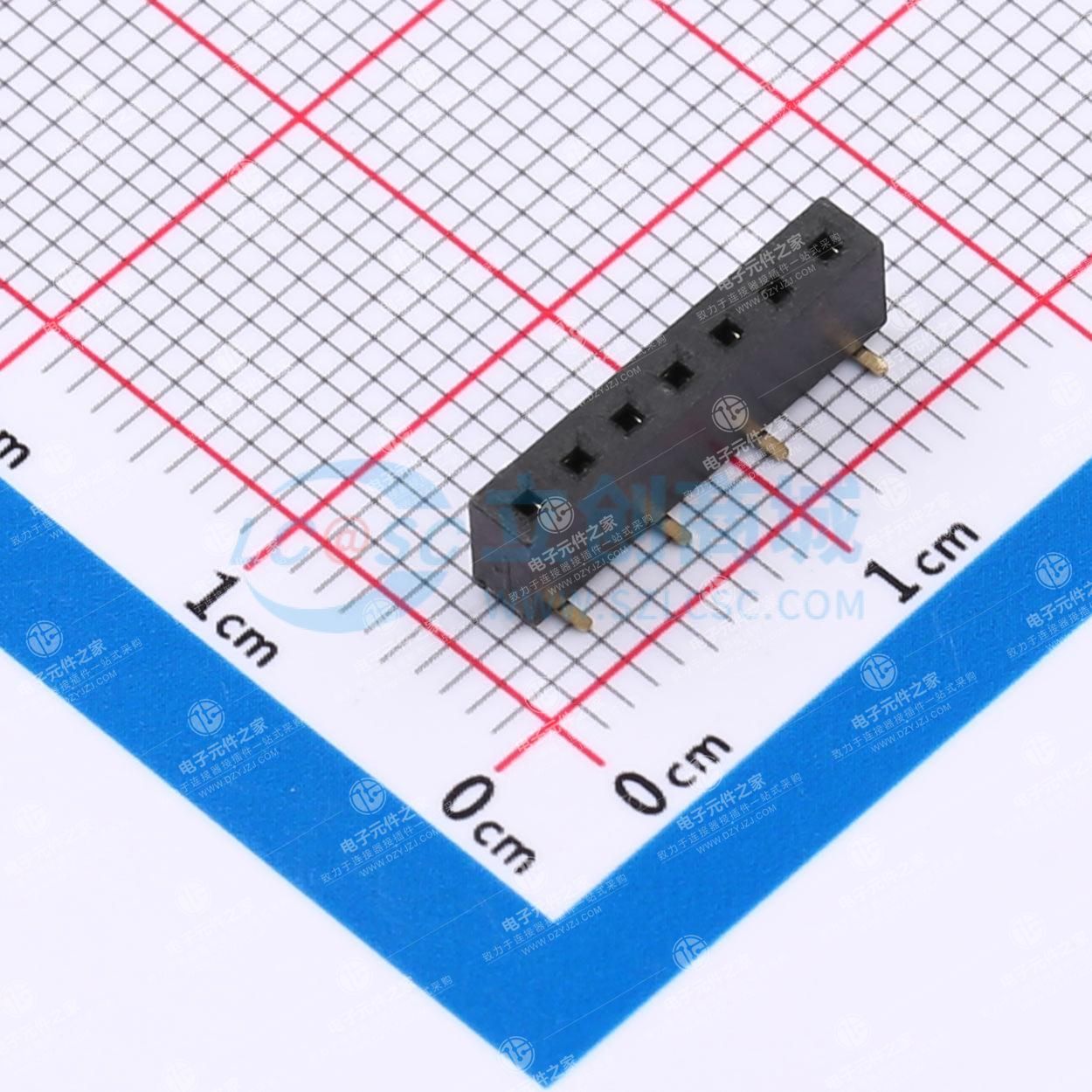1x7P 间距:2mm 立贴