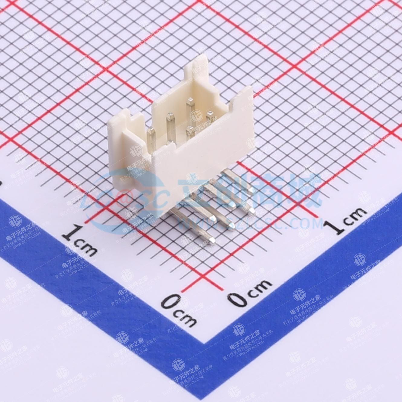 白色 2x3P 间距:2mm 弯插