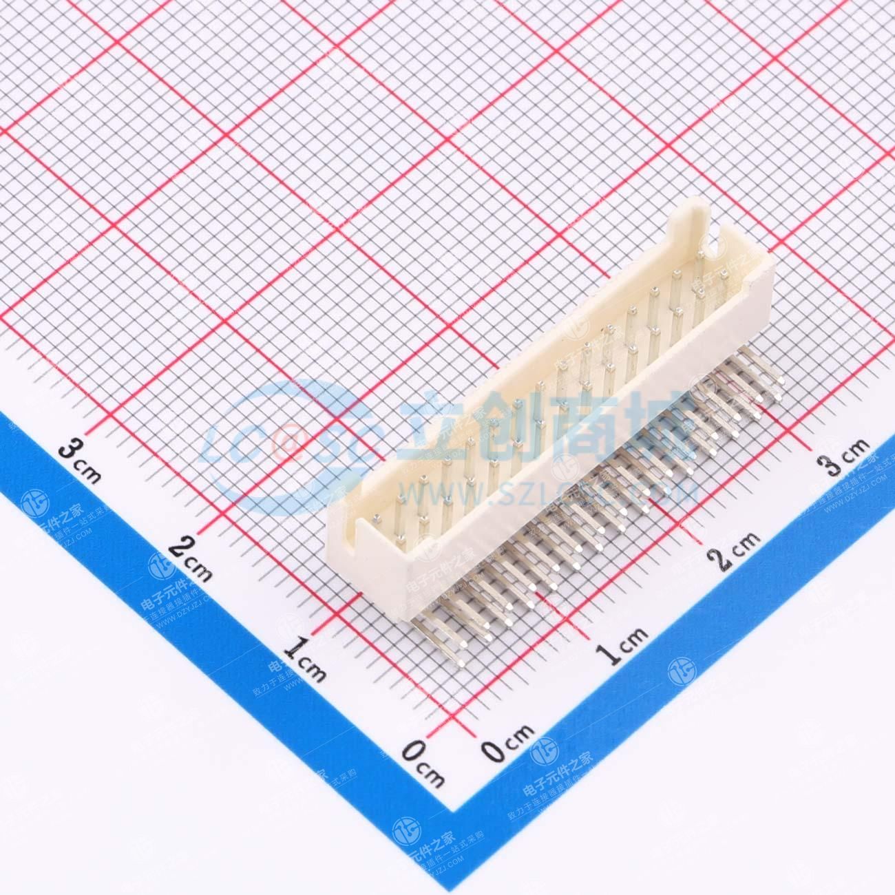 米黄 2x15P 间距:2mm 弯插
