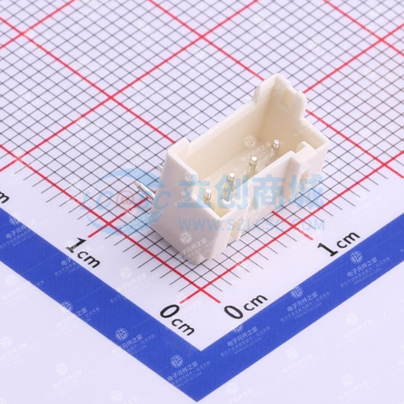 米黄 1x4P 间距:2.5mm 弯插