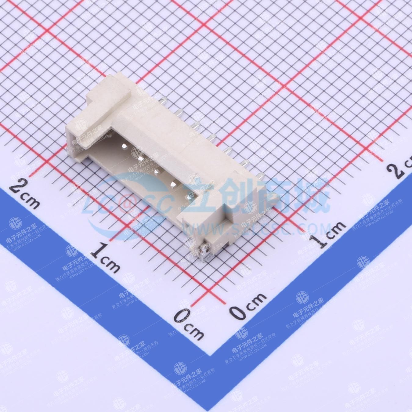 1x7P 间距:2mm 卧贴 系列:HY
