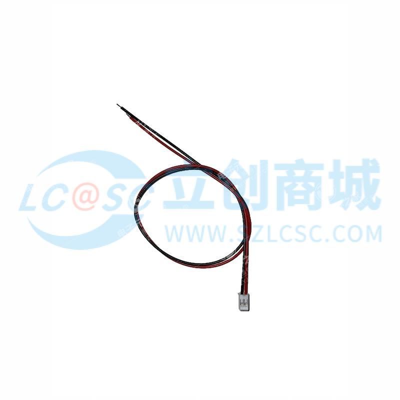 HY2.0mm-2P端子线 单头镀锡3mm 线长300mm 26AWG