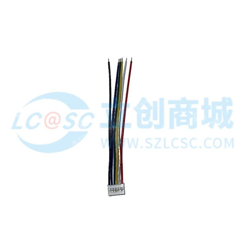 HY2.0mm-6P端子线 单头镀锡3mm 线长100mm 26AWG