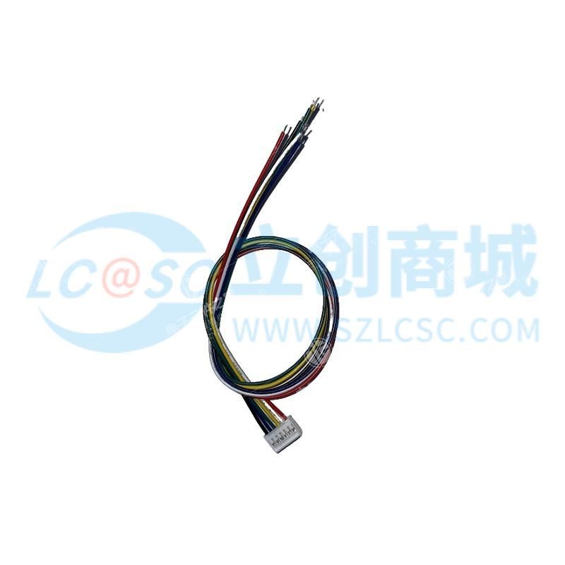 HY2.0mm-6P端子线 单头镀锡3mm 线长300mm 26AWG