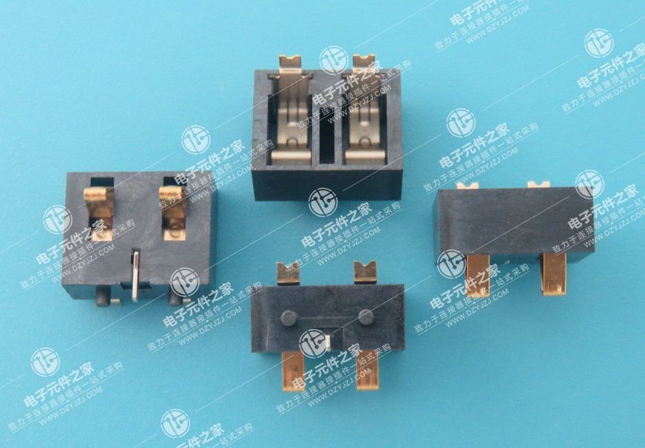 5.0PH 2P 侧压电池座 有柱 固定片插板