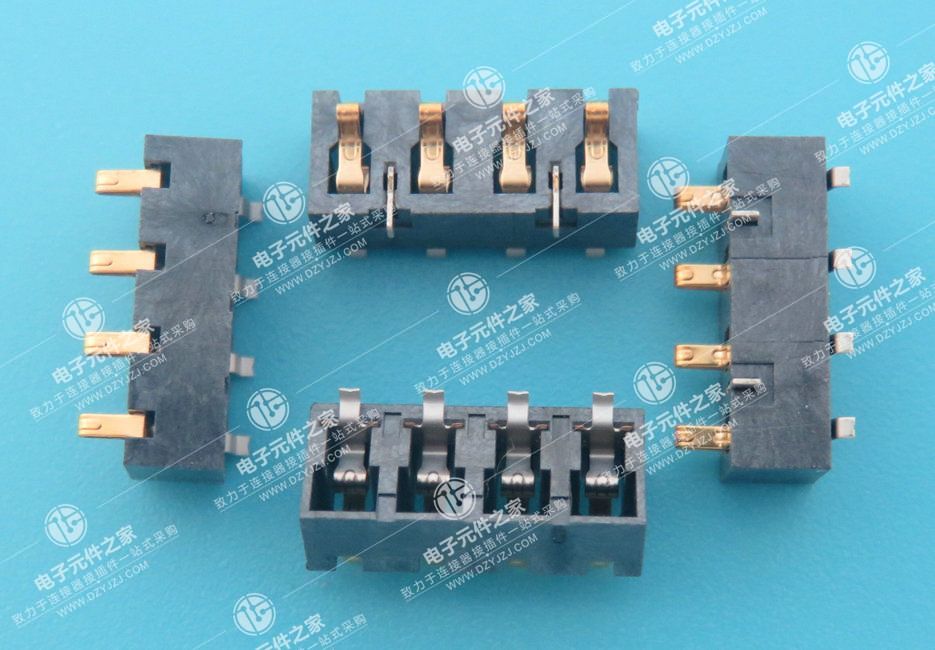 3.0PH 4P 侧压电池座 无柱 固定片插板 