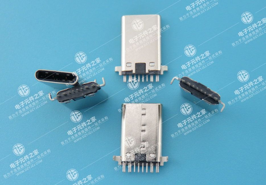 USB TYPE C 公座12P(5+7P) 铆合式沉板1.05 L=12.2mm 两脚DIP