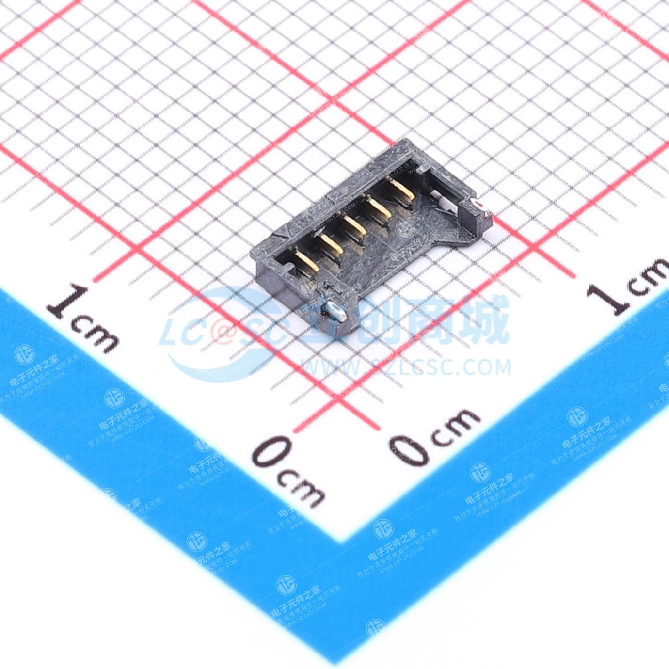 1x5P 间距:1.2mm 卧贴 系列:ZH