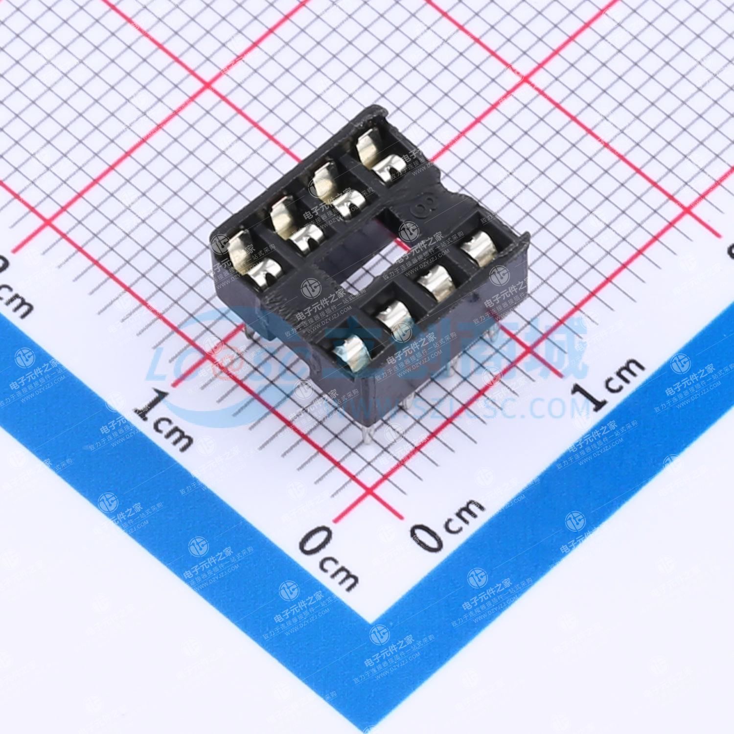 2x4P 间距2.54mm 方孔 P数:8P