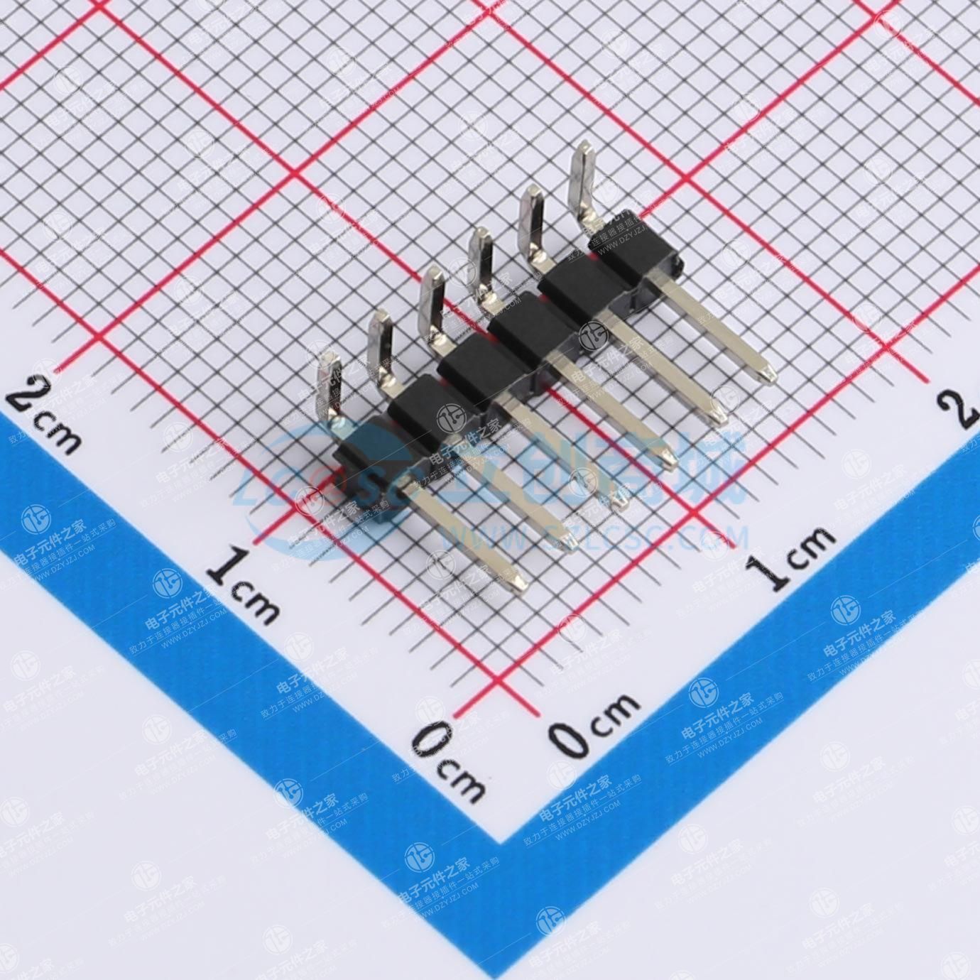 1x6P 间距:2.54mm 方针 弯插