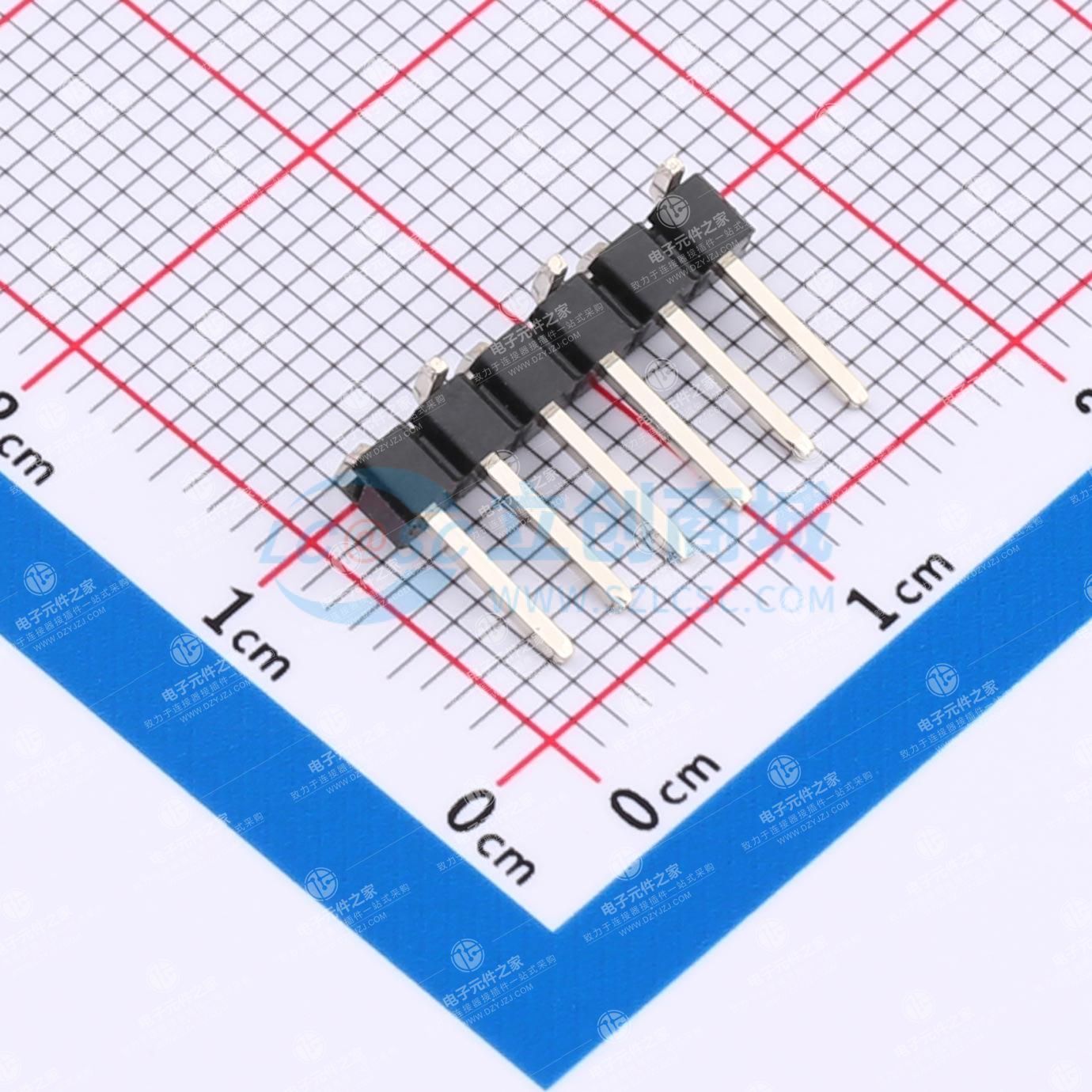 1x6P 间距:2.54mm 方针 立贴