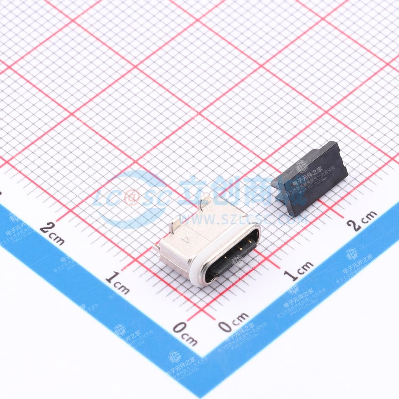 含防水胶圈 Type-C 母 立贴