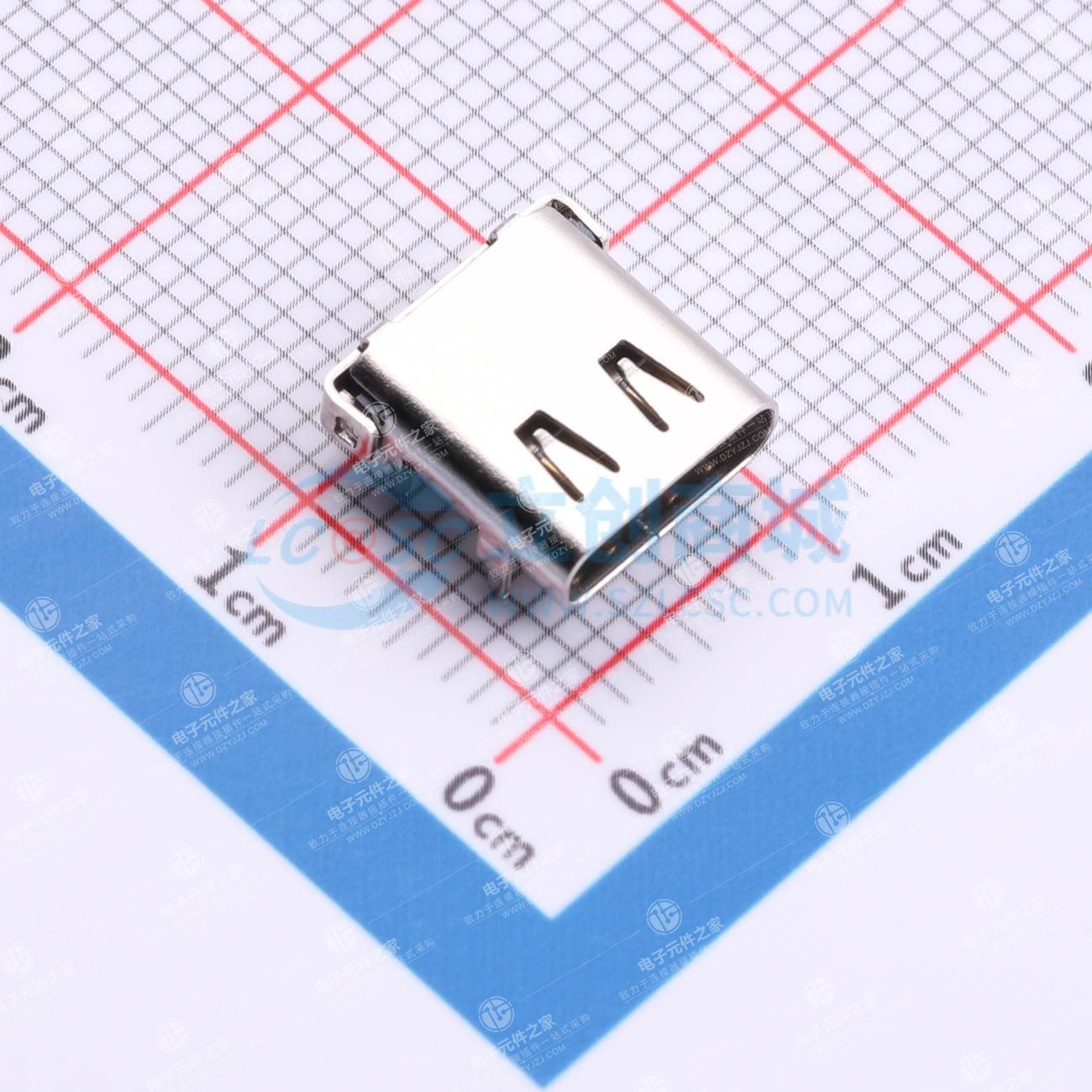 TYPE C 24P前插后贴9.87板上型(短脚脚长1.15)