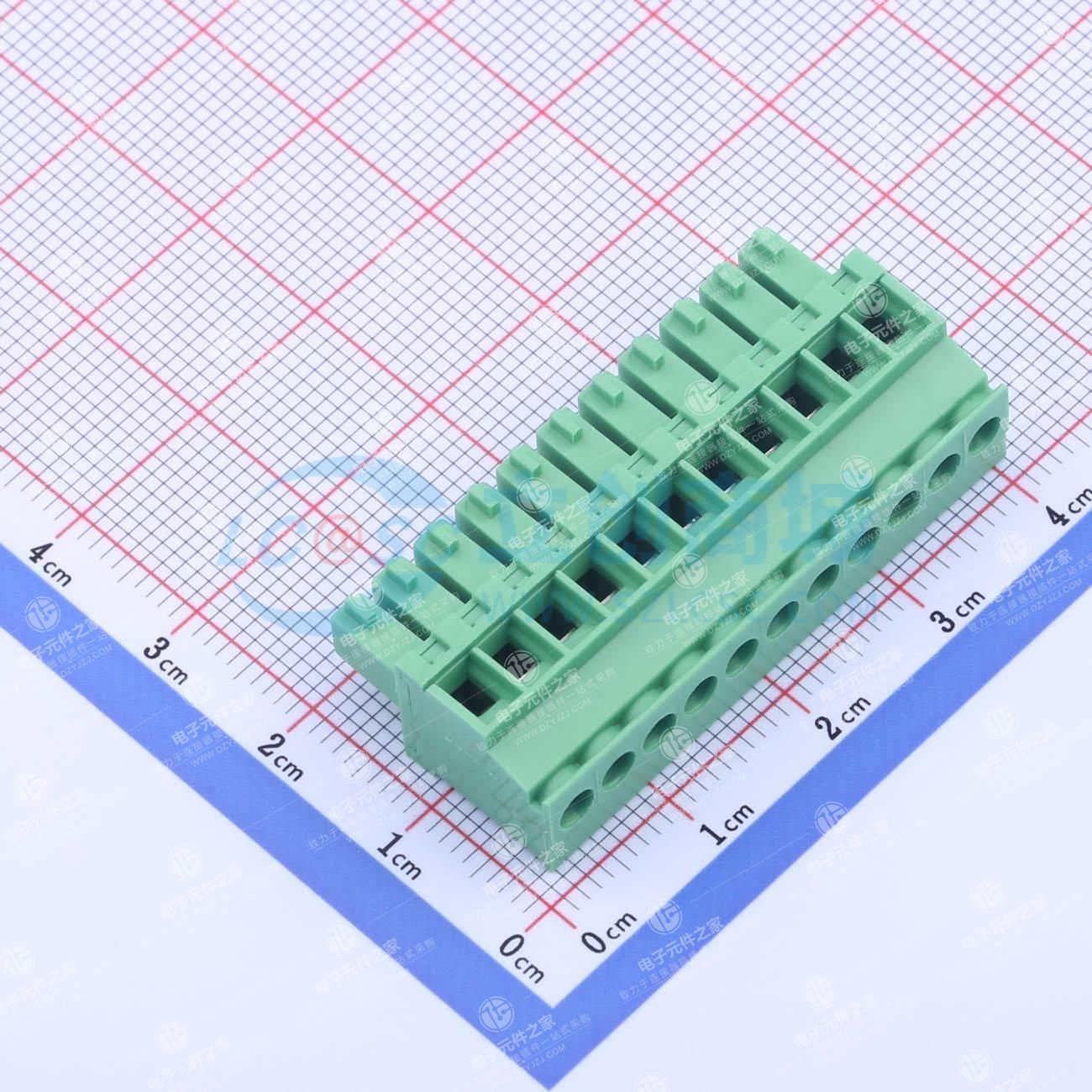 绿色 无固定装置 1x11P 3.5mm 排数:1 每排P数:11