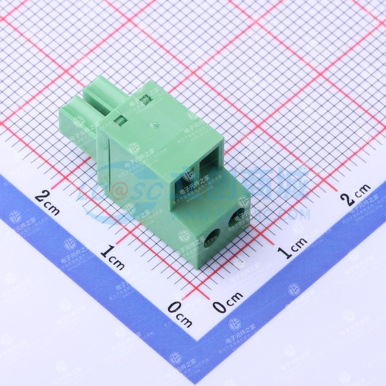 绿色 1x2P 3.81mm 排数:1 每排P数:2