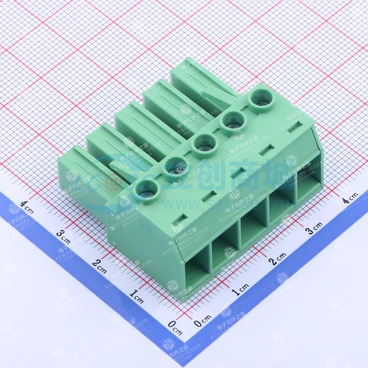 绿色 1x5P 7.62mm 排数:1 每排P数:5