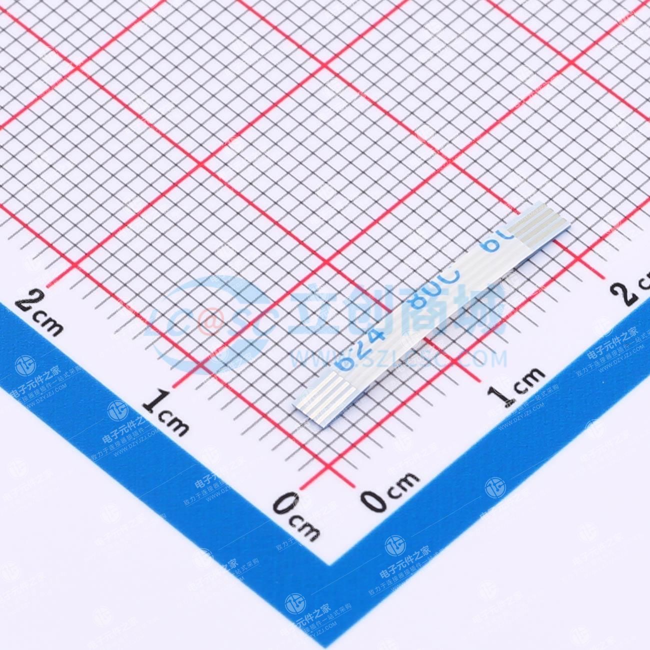 FFC0.5mm 4P 同向 总长20mm 金手指3mm 加强板4mm