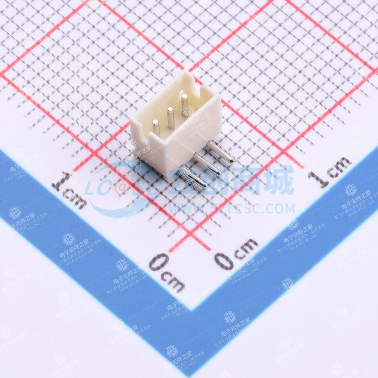 插针结构:1x3P 间距:1.5mm 安装方式:弯插 参考系列:ZH