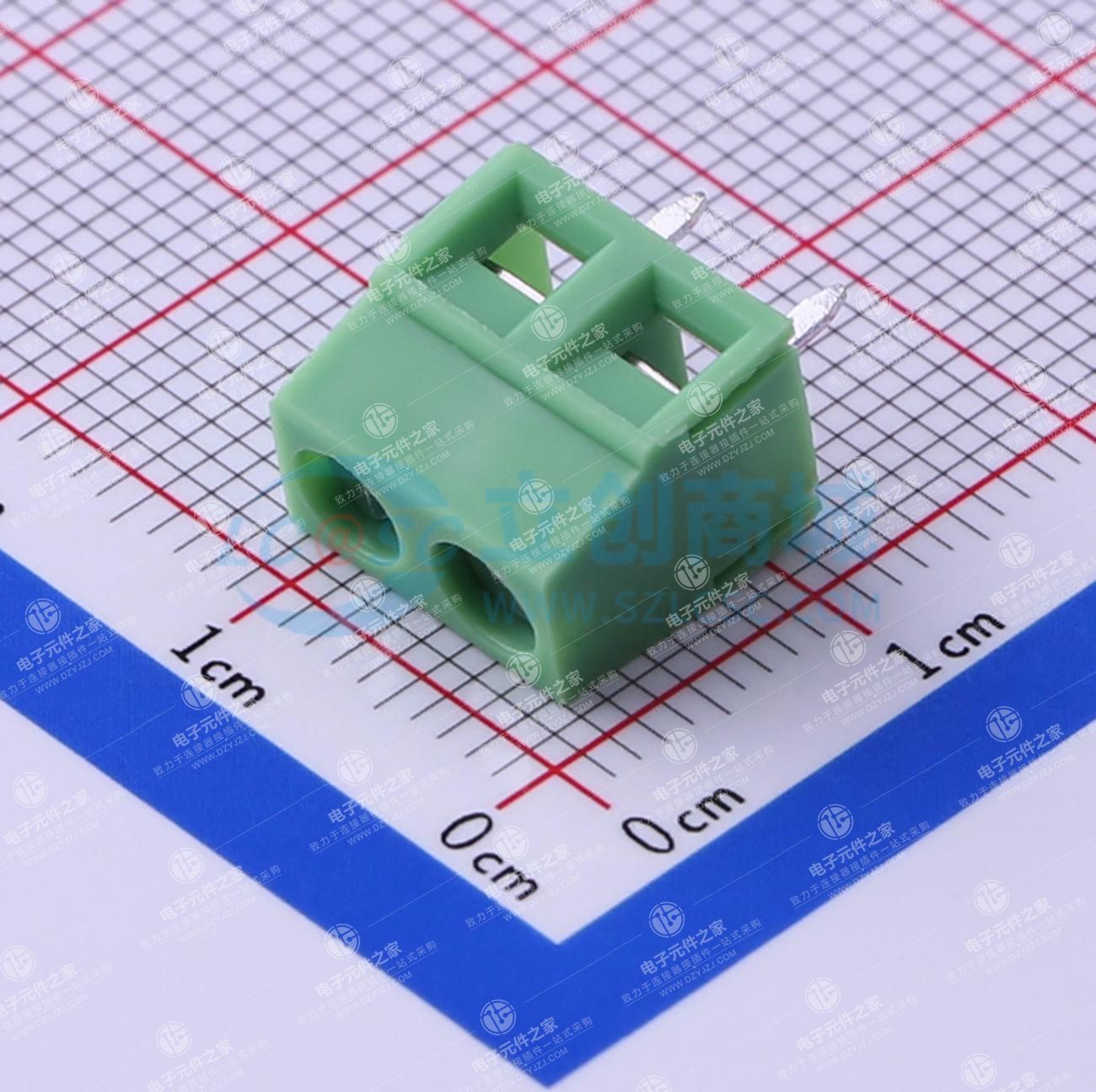 1x2P 5.08mm 直插 排数:1 每排P数:2