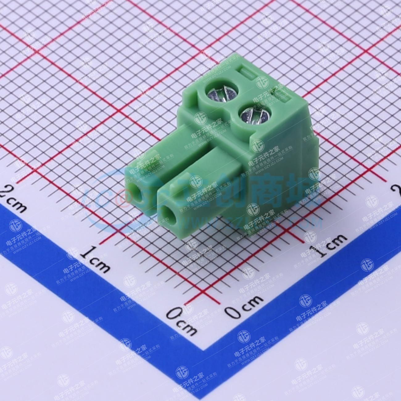 无固定装置 1x2P 3.81mm 排数:1 每排P数:2