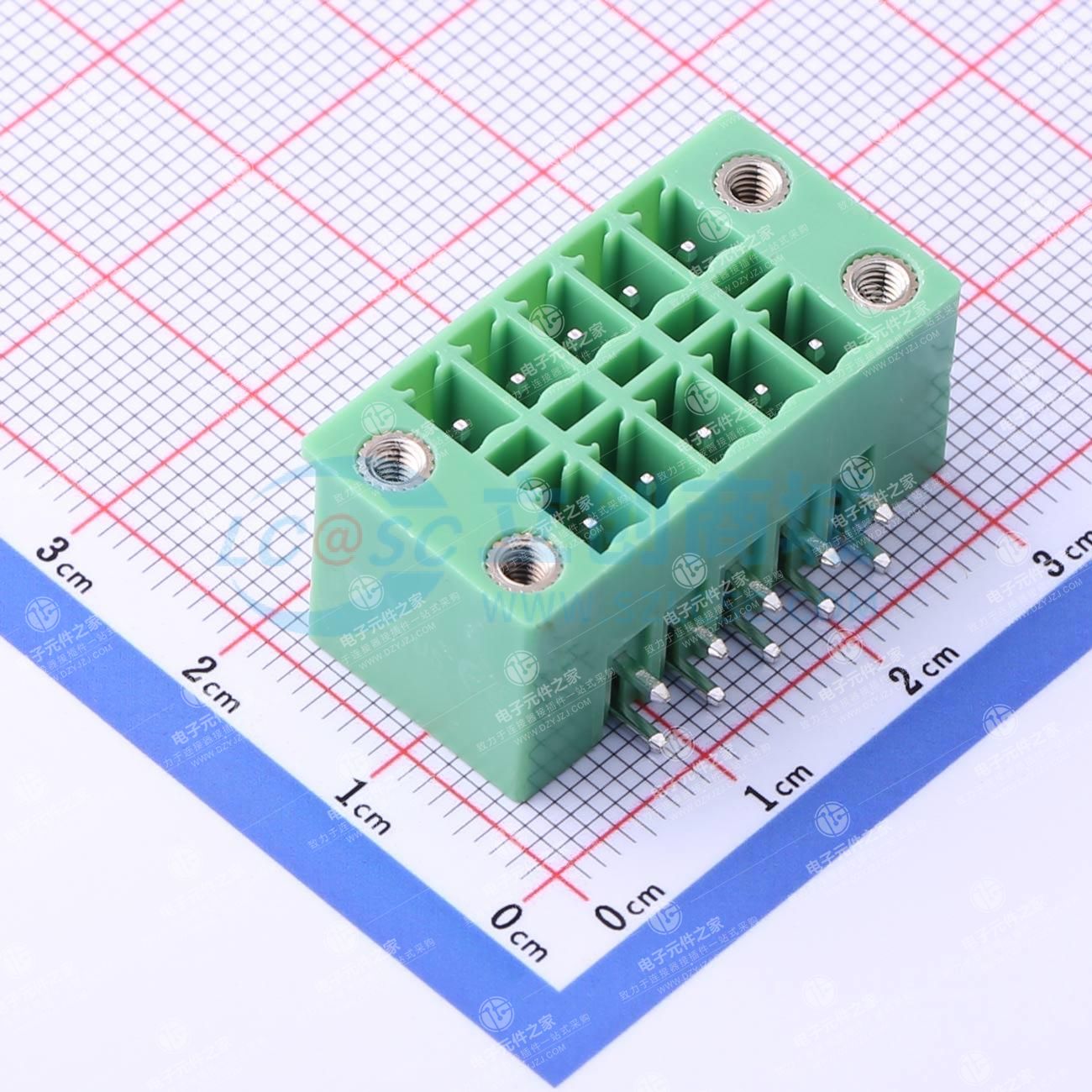 螺丝固定 2x5P 3.81mm 排数:2 每排P数:5