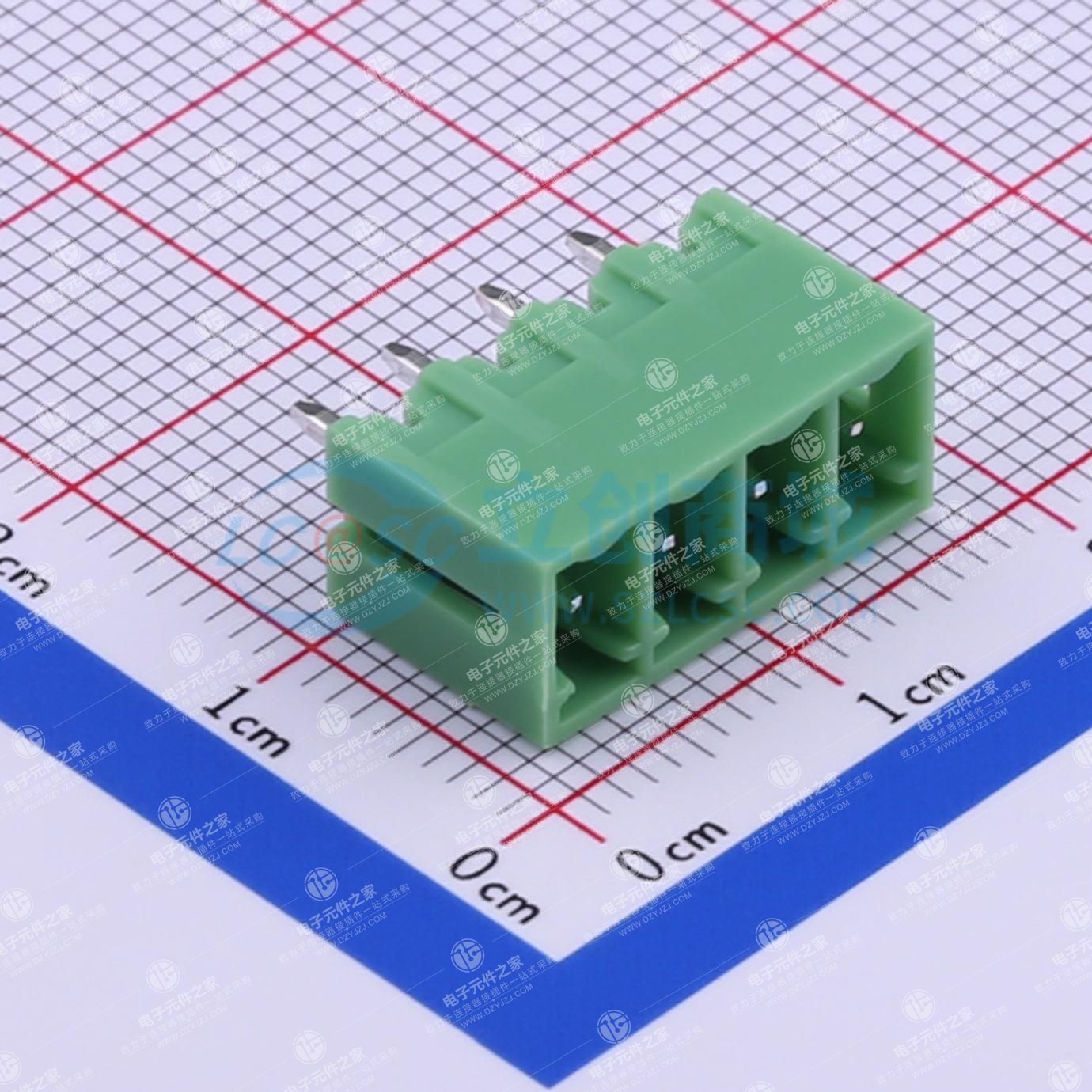 无固定装置 1x4P 3.81mm 排数:1 每排P数:4