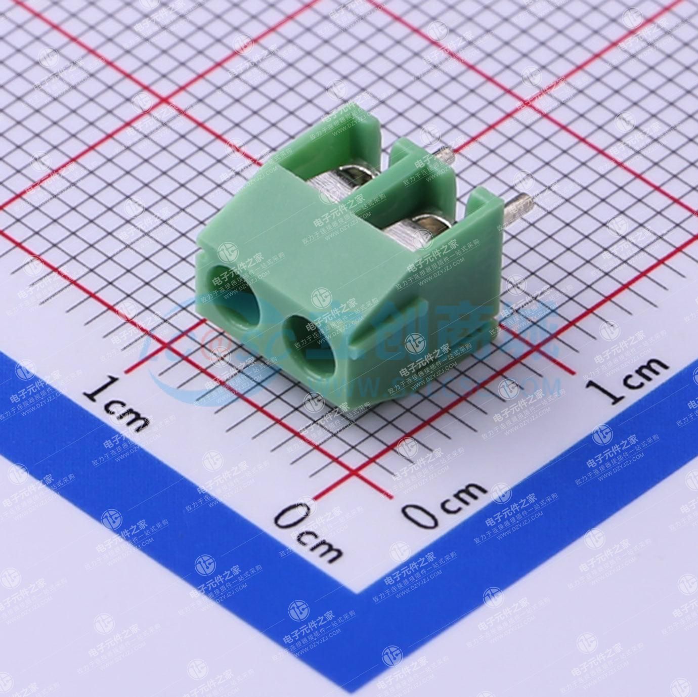 1x2P 3.96mm 直插 排数:1 每排P数:2
