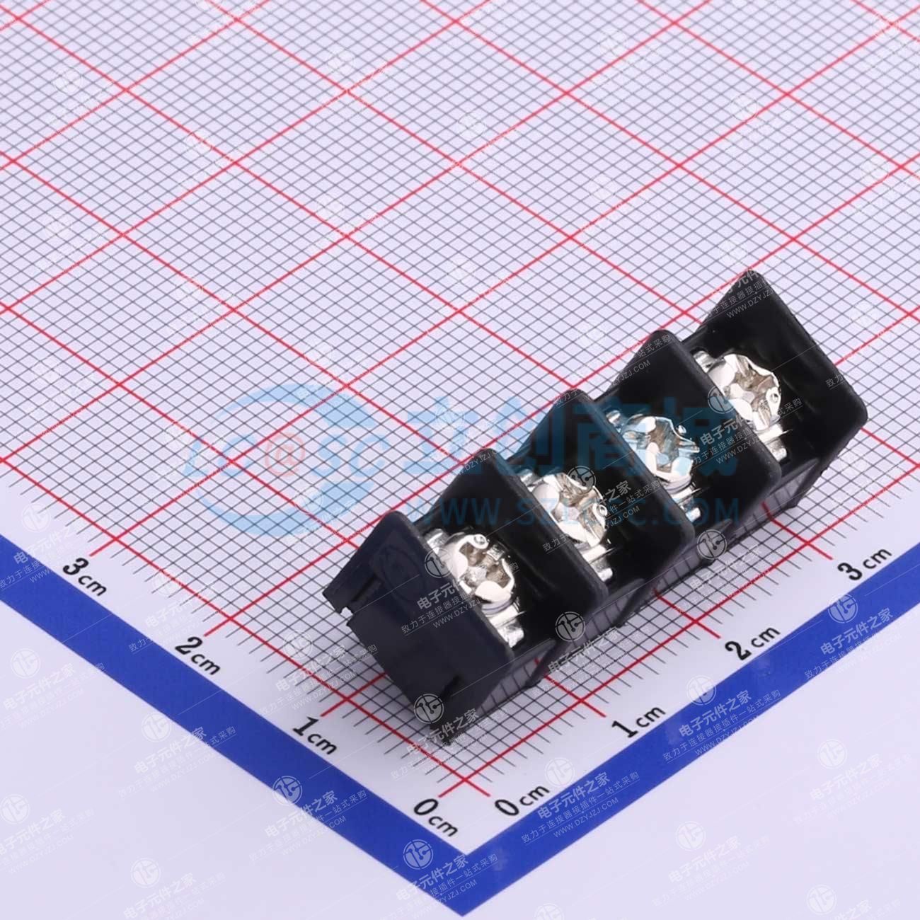 7.62mm 1x4P 直插 边脚 排数:1 每排P数:4
