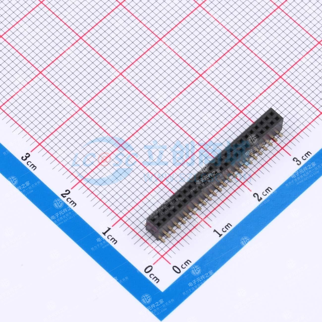 2x24P 间距:1.27mm 立贴