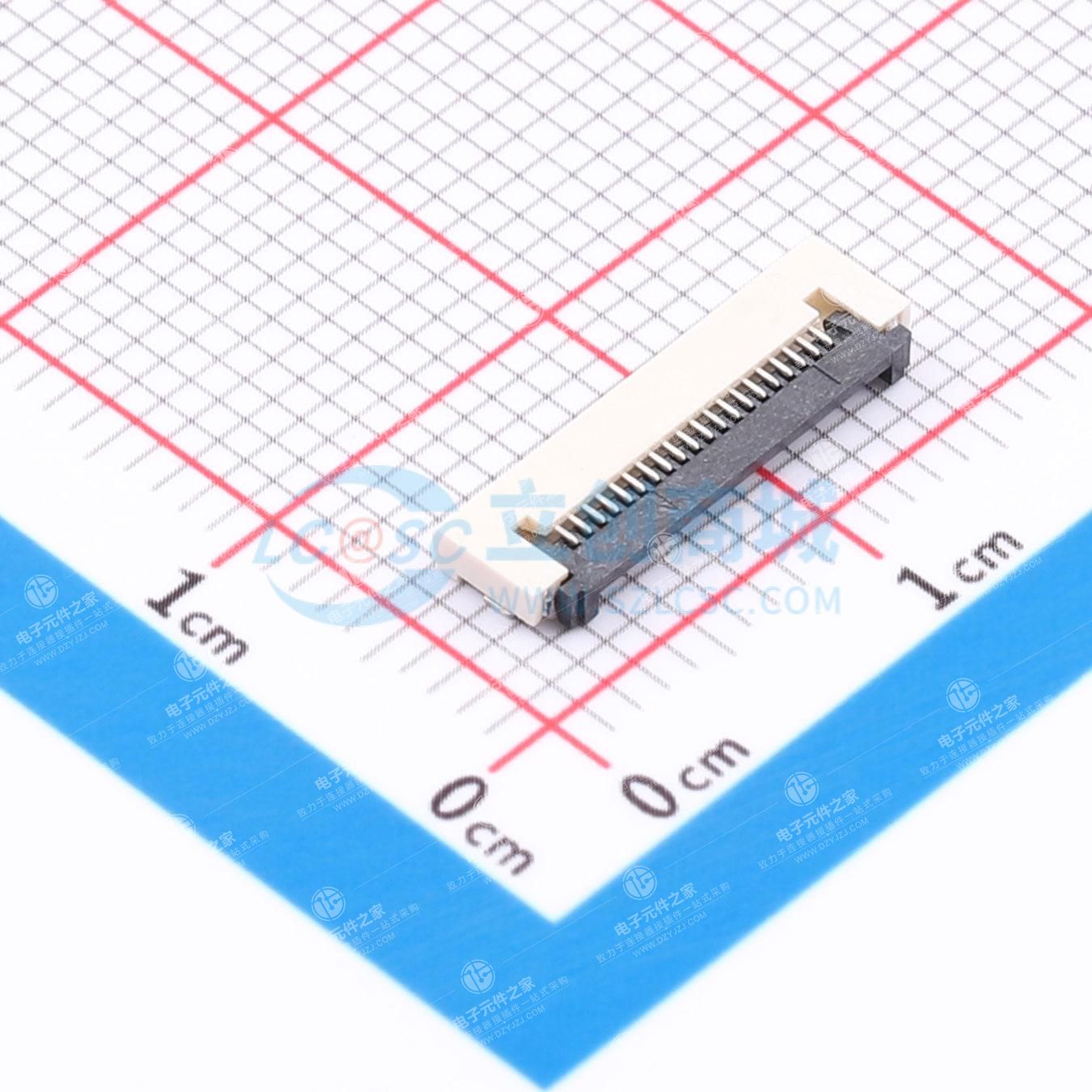 翻盖式 下接 P数:20P 间距:0.5mm