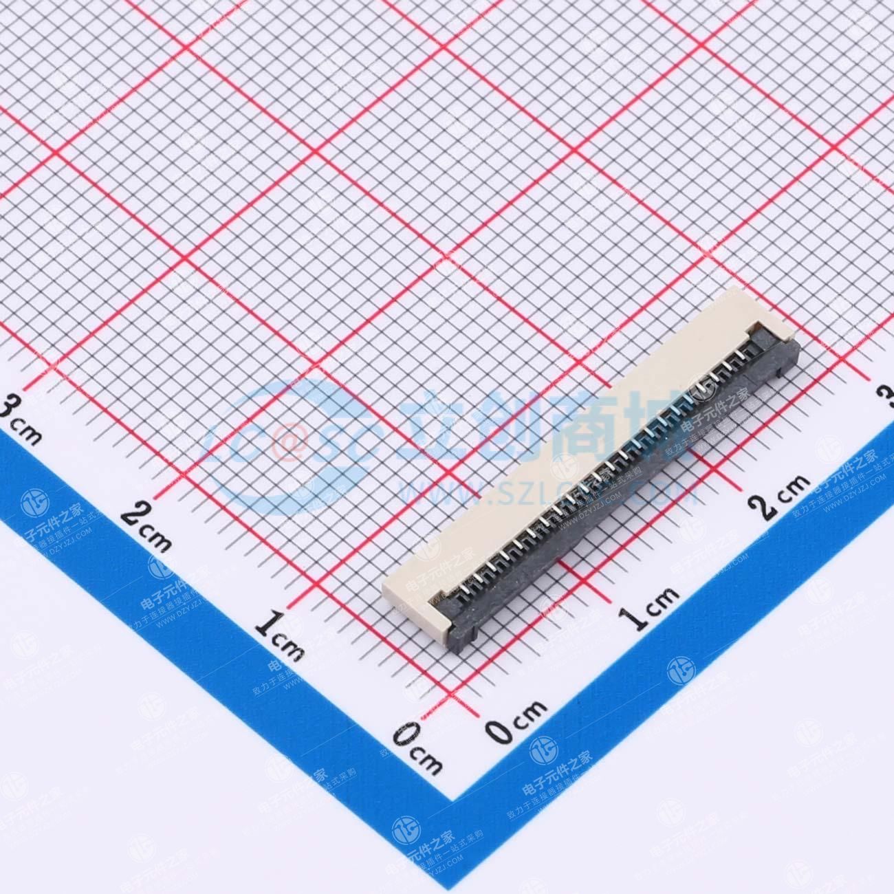 翻盖式 下接 P数:22P 间距:1mm